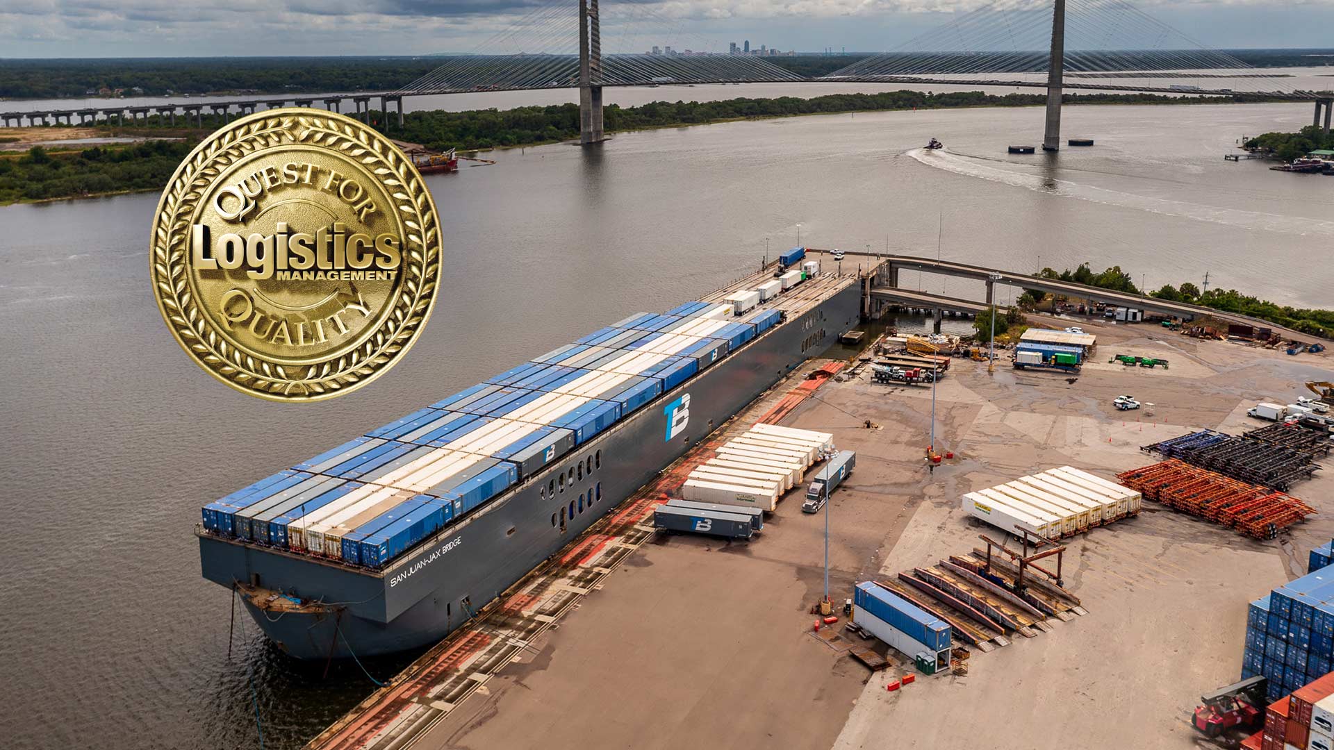 Trailer Bridge Recognized Best-in-Class Ocean Freight Carrier