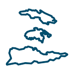 Icon for services in the US Virgin Islands depicting a simple outline design of the country.