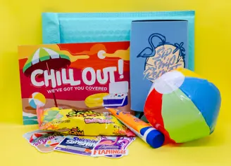 Items from one of the packages that was sent out as part of the campaign