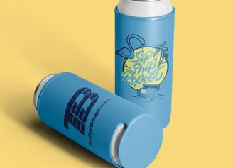 Koozie that was sent out as part of the campaign