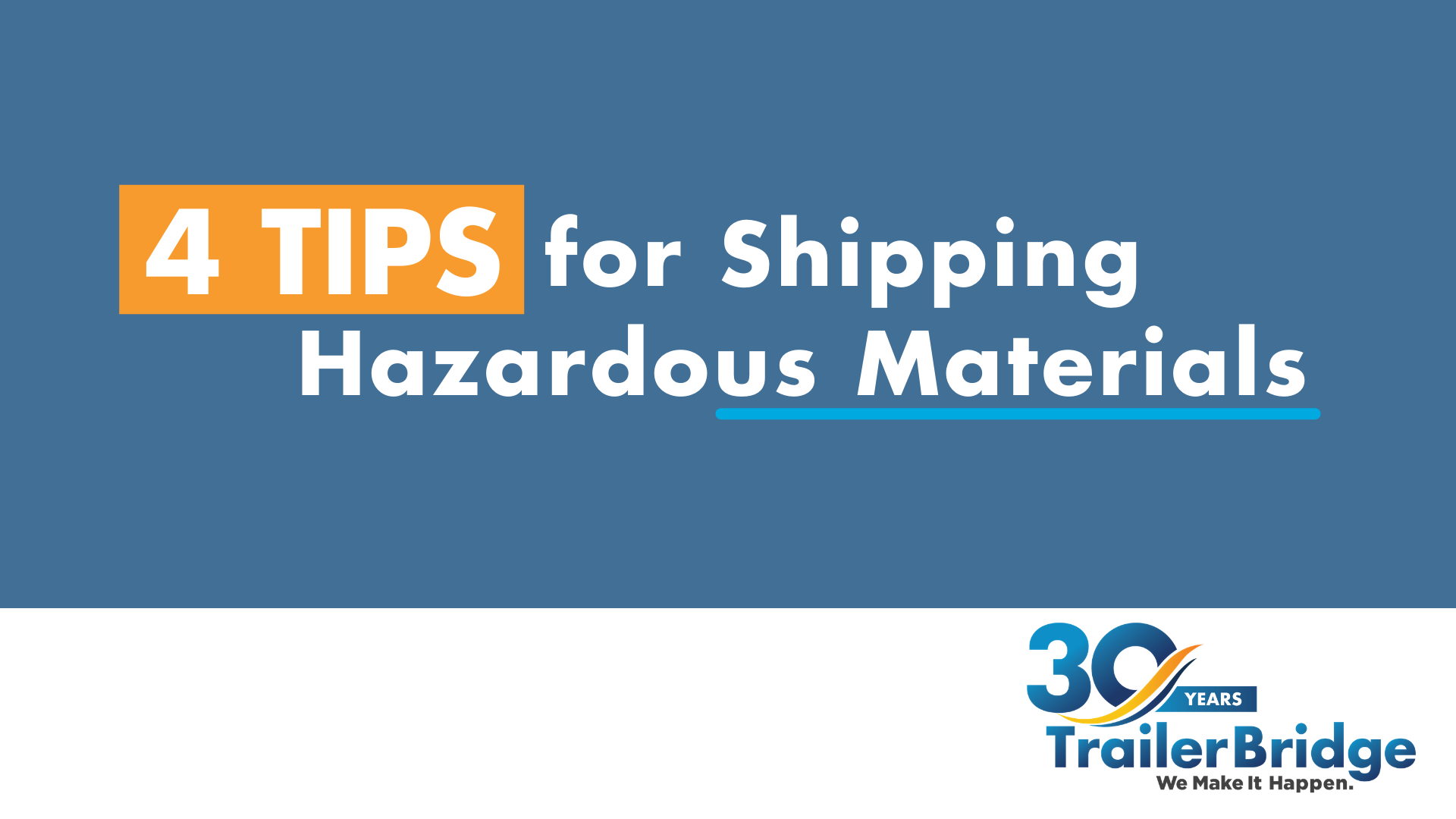 4 Tips for shipping hazardous materials